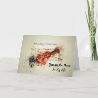 Violin Greeting Card