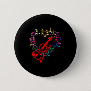 Violin Heart Violinist Valentines Day Gift Violin  6 Cm Round Badge
