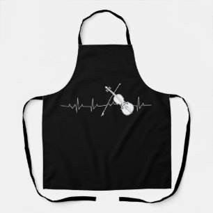 Violin Heartbeat Funny TShirt Apron