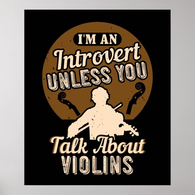 Violin - I'm An Introvert Poster (Front)