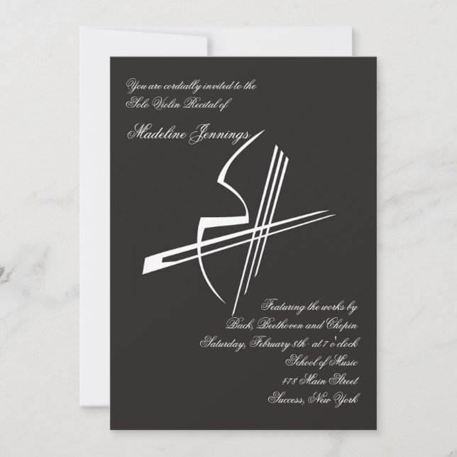 Violin Impressions Recital Invitation (Front)
