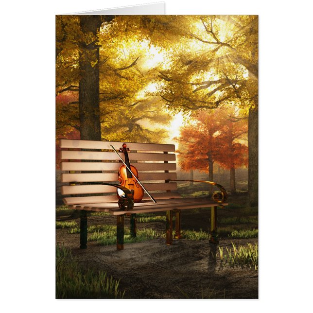 Violin in autumnal park (Front)