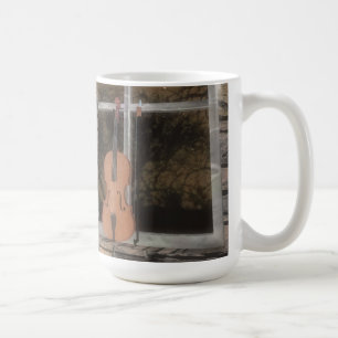 Violin in the Window: Original Version: Coffee Mug