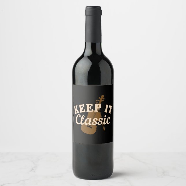 Violin - Keep It Classic Wine Label (Front)