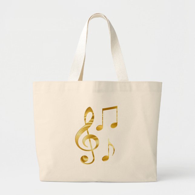 Violin key elegant large tote bag (Front)