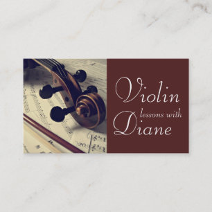Violin Lessons Instructor Business Card
