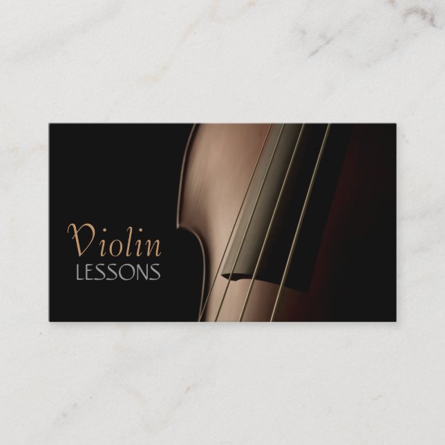 Violin Lessons, Music, Instruments Business Card (Front)
