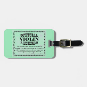 Violin License Luggage Tag