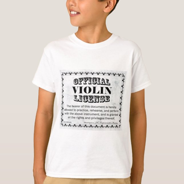 Violin License T-Shirt (Front)