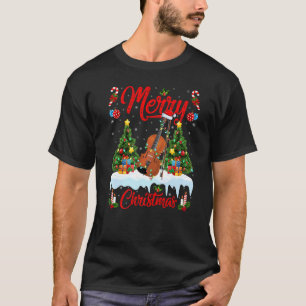 Violin  Lights Xmas Tree Santa Violin Christmas T-Shirt