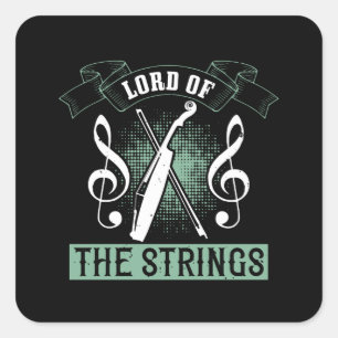 Violin - Lord Of The Strings Square Sticker