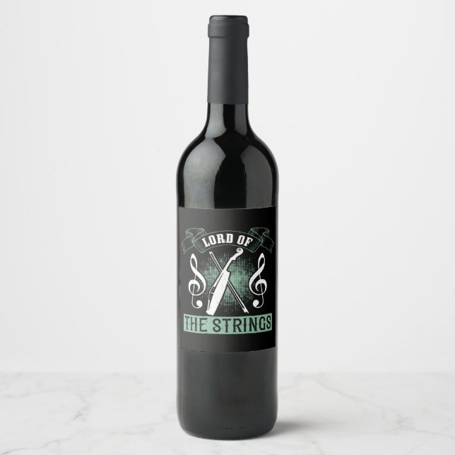 Violin - Lord Of The Strings Wine Label (Front)