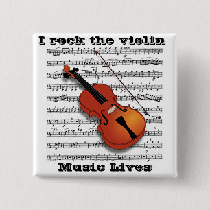 Violin Lover_ 15 Cm Square Badge