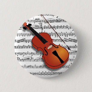 Violin Lover_ 6 Cm Round Badge