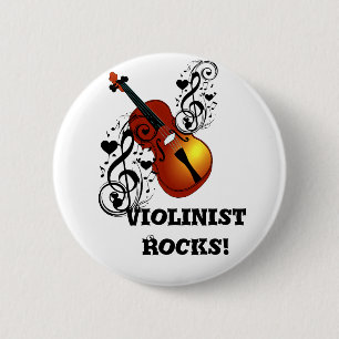 Violin,Lover at Heart_ 6 Cm Round Badge