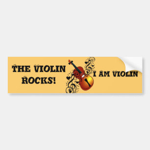 Violin,Lover at Heart_ Bumper Sticker
