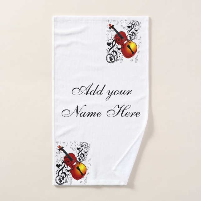Violin-Lover at Heart_ Hand Towel (Hand Towel)