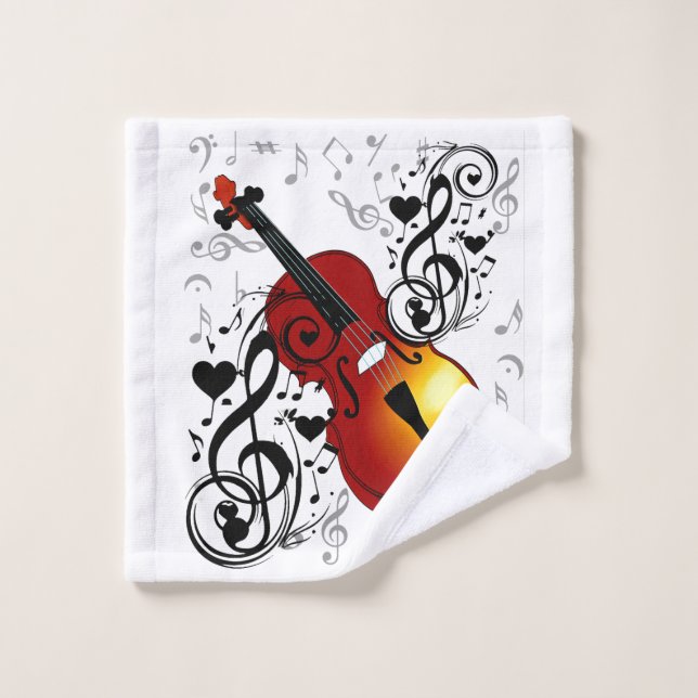 Violin-Lover at Heart_ Wash Cloth (Wash Cloth)