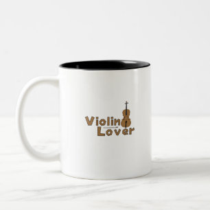 Violin Lover Two-Tone Coffee Mug