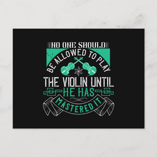 Violin - Master Violin Before You Play Postcard (Front)