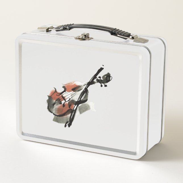 Violin Metal Lunch Box (Front)