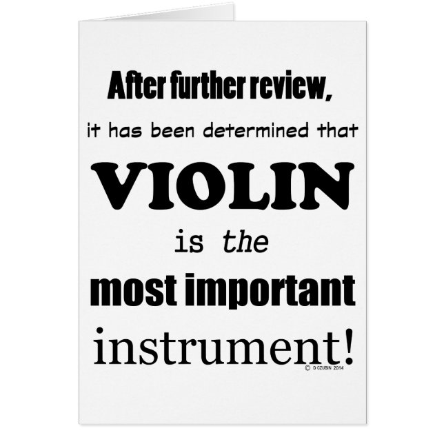 Violin Most Important Instrument (Front)