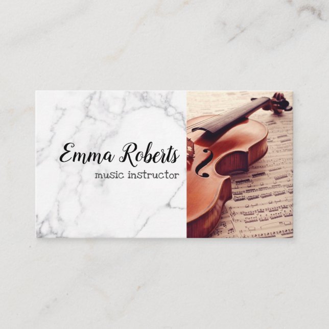 Violin | Music Instructor Business Card (Front)