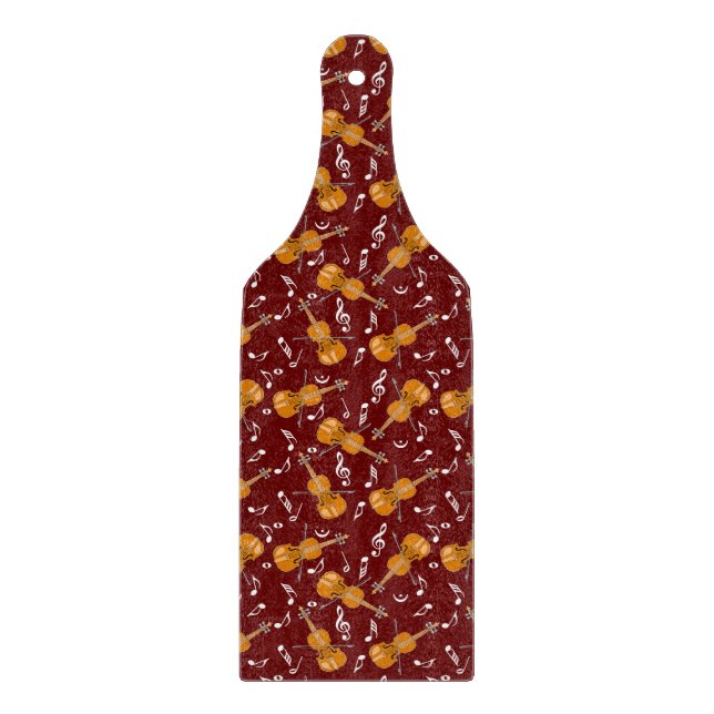 Violin Music Note Pattern Cutting Board (Front)