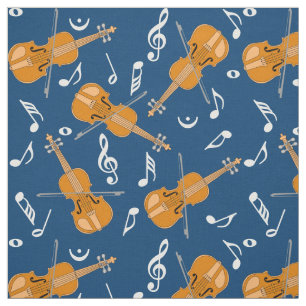 Violin Music Note Pattern  Fabric