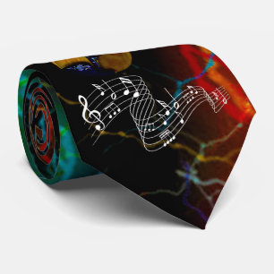 VIOLIN & MUSIC NOTES-2 NECK TIE