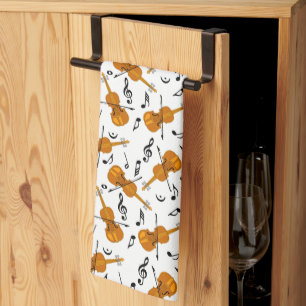 Violin Music Notes Tea Towel