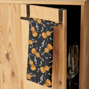 Violin Music Notes Tea Towel