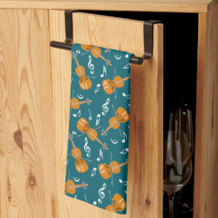 Violin Music Notes Tea Towel