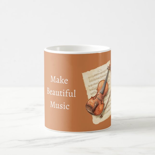 Violin Music Sheet Coffee Mug (Center)