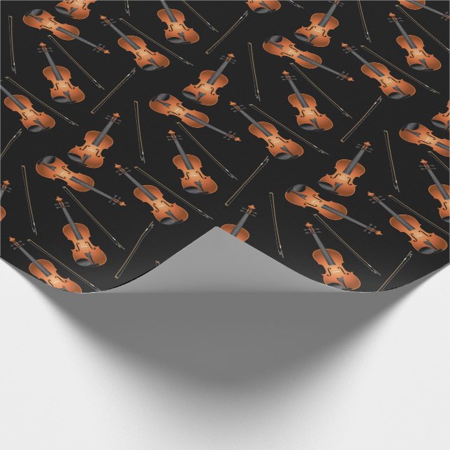 Violin Music Teacher Wrapping Paper (Corner)