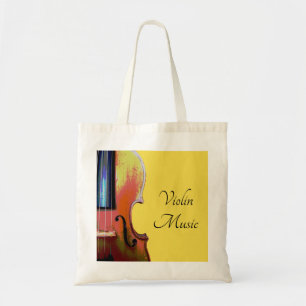 Violin Music Yellow Tote Bag