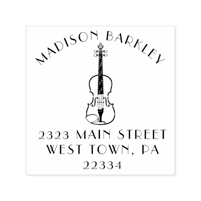 Violin Musician Teacher String Orchestra Self-inking Stamp (Design)