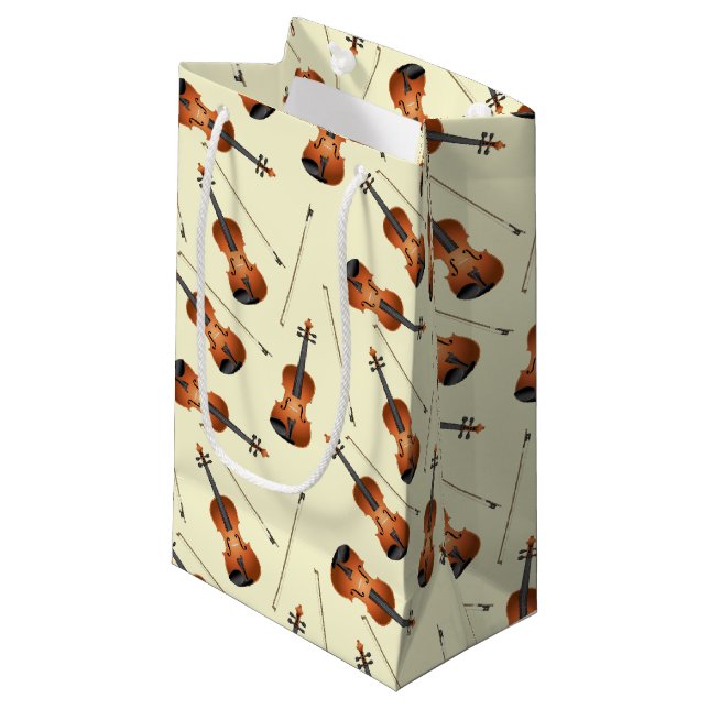 Violin Musician Teacher String Orchestra Small Gift Bag (Front Angled)