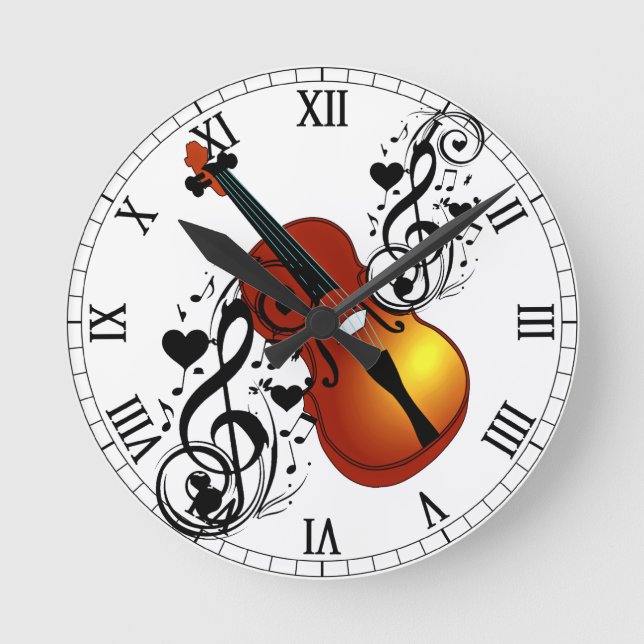 Violin,My Love_ Round Clock (Front)