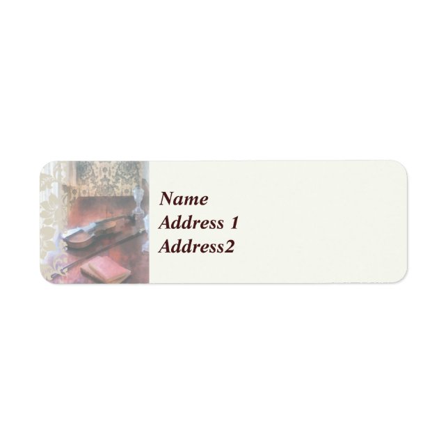 Violin on Credenza Return Address Label (Front)