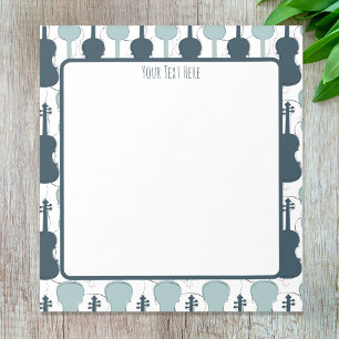 Violin or Viola Personalised Music Gift Blue Notepad