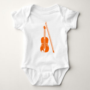 Violin - Orange Baby Bodysuit