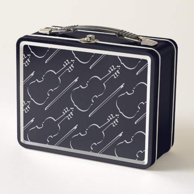 Violin Outline Metal Lunch Box (Front)