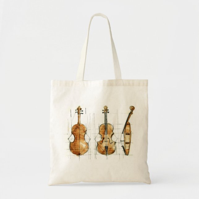 Violin Painting Tote Bag (Front)