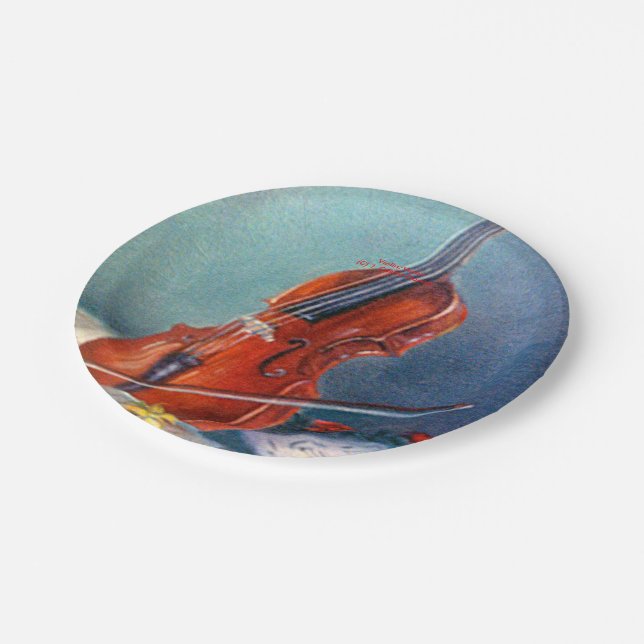 Violin Paper Plate (Angled)