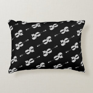 Violin Pattern Decorative Cushion