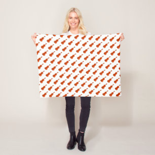 Violin Pattern Fleece Blanket