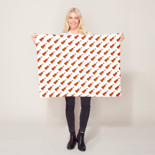 Violin Pattern Fleece Blanket (In Situ)