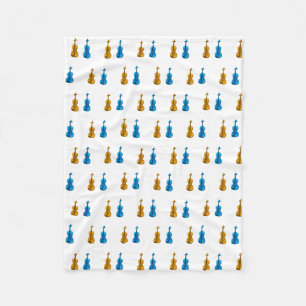Violin Pattern Fleece Blanket
