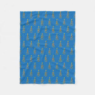Violin Pattern Fleece Blanket